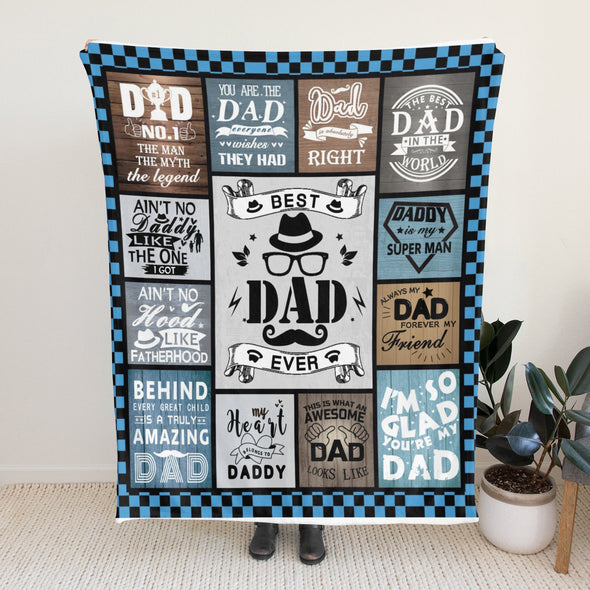 Gift for Dad from Daughter Son, Dad Blanket for Father's Day, Bed Couch Throw Blankets for Anniversary Birthday Christmas