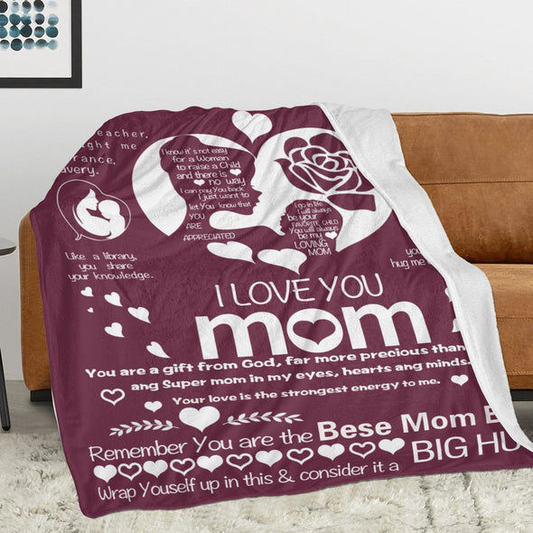 Mom Blanket Gifts for Mother's Day Christmas Birthday Throw from Daughter Son