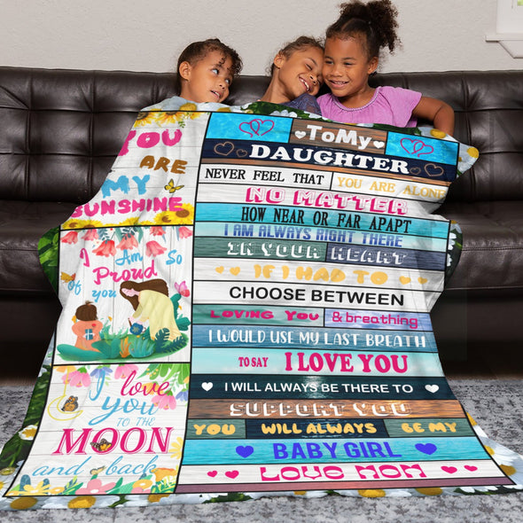 Daughter Blanket, Daughter Birthday Gift, Throw Blanket from Mom Dad, Graduation Christmas Wedding Mothers Day Gifts