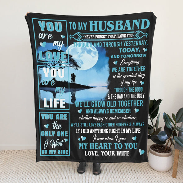 Husband Gifts Blanket, Anniversary Couple Gifts for Him, Throw Blanket for Boyfriend Christmas, Valentine, Birthday, Wedding Gifts