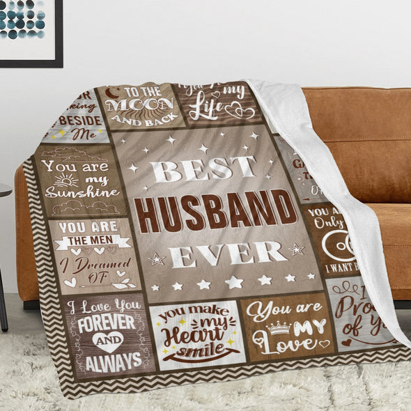 Husband Gifts Blanket, Anniversary Couple Gifts for Him, Throw Blanket for Boyfriend Christmas, Valentine, Birthday, Wedding Gifts