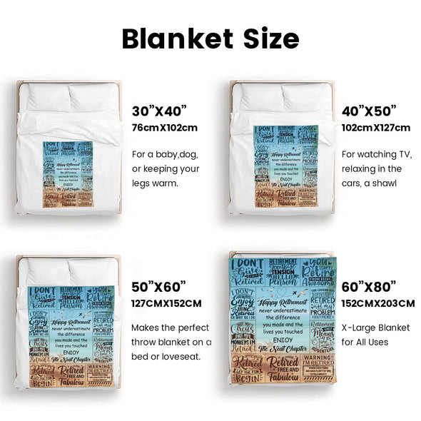 Retirement Blanket Gifts for Women/Men, Funny Farewell Throw Blanket for Going Away Gift, Coworker Leaving Gift