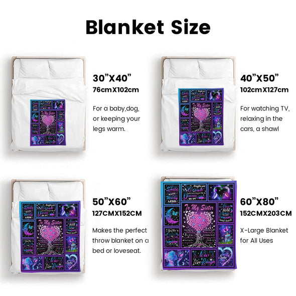 Sister Blanket Gifts, Throw Blankets Gift for Mothers Day, Christmas, Happy Birthday Gifts, Sisters Graduation Gifts Ideas for Women