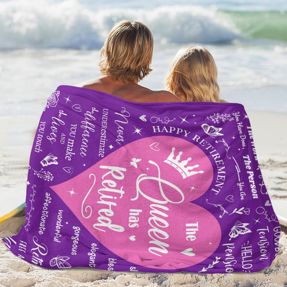 Retirement Blanket Gifts for Women/Men, Funny Farewell Throw Blanket for Going Away Gift, Coworker Leaving Gift