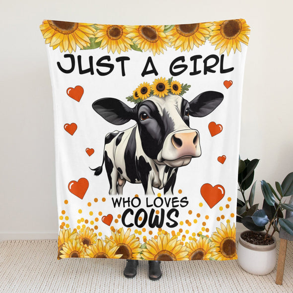 Cow Print Blanket, Cute Cow Throw Blanket Soft Sofa Couch Bed Travel Bedding Room Decor for Kids Teens Adults Christmas Gifts