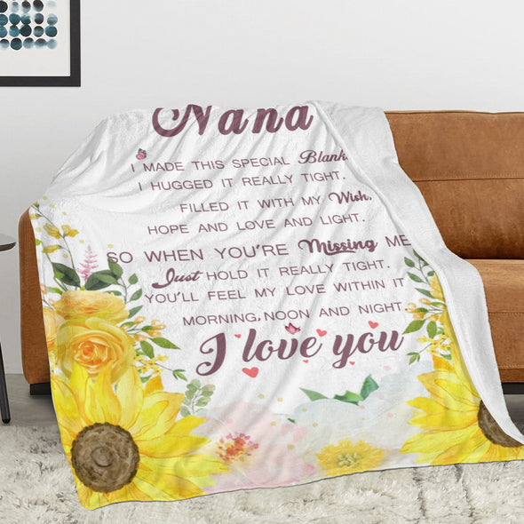 Nana Gifts Blanket, Birthday Gifts for Nana Throw, Nana Gifts from Grandkids, Grandma Gifts for Mothers Day Christmas