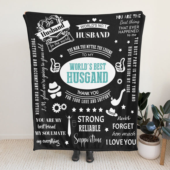 Husband Gifts Blanket, Anniversary Couple Gifts for Him, Throw Blanket for Boyfriend Christmas, Valentine, Birthday, Wedding Gifts