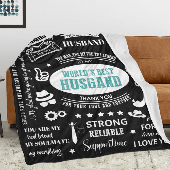 Husband Gifts Blanket, Anniversary Couple Gifts for Him, Throw Blanket for Boyfriend Christmas, Valentine, Birthday, Wedding Gifts