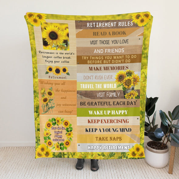 Retirement Blanket Gifts for Women/Men, Funny Farewell Throw Blanket for Going Away Gift, Coworker Leaving Gift