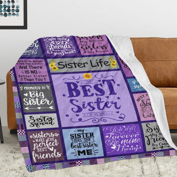 Sister Blanket Gifts, Throw Blankets Gift for Mothers Day, Christmas, Happy Birthday Gifts, Sisters Graduation Gifts Ideas for Women