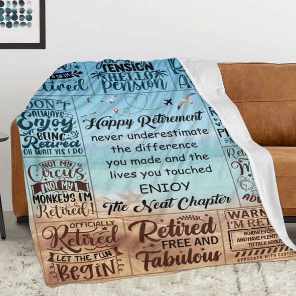 Retirement Blanket Gifts for Women/Men, Funny Farewell Throw Blanket for Going Away Gift, Coworker Leaving Gift