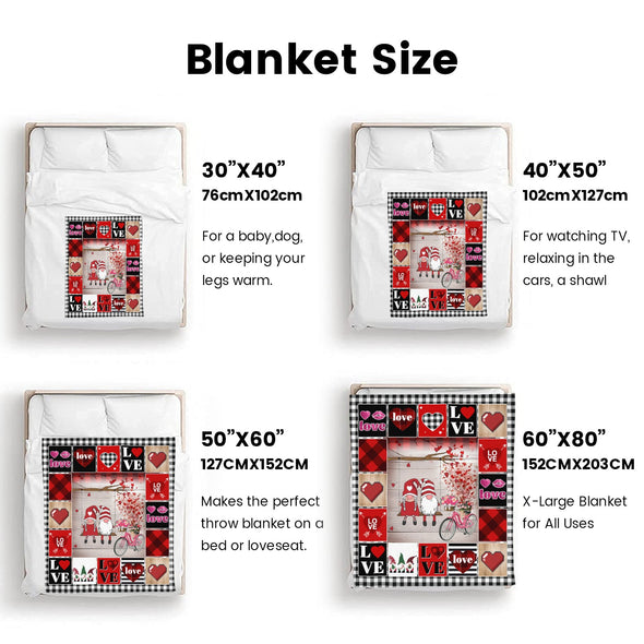 Valentine's Day Blanket Wedding Throw Couple Gifts for Men Women Boyfriend Girlfriend Husband Wife