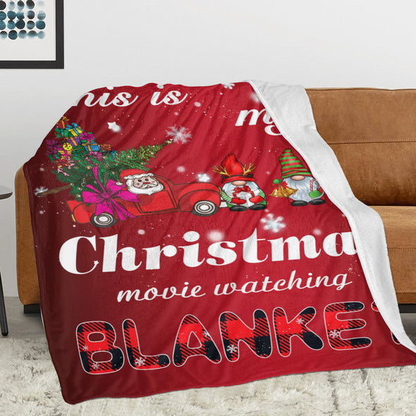 Christmas Blanket, Xmas Gift, Holiday Theme Red Throw for Couch and Bed Home Decor for Mom Women Girls Wife