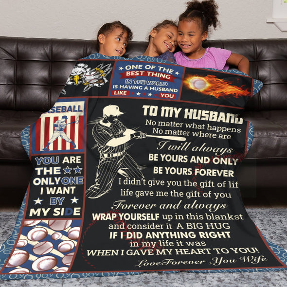 Husband Gifts Blanket, Anniversary Couple Gifts for Him, Throw Blanket for Boyfriend Christmas, Valentine, Birthday, Wedding Gifts