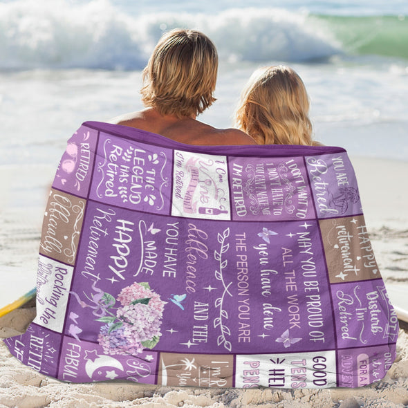 Retirement Blanket Gifts for Women/Men, Funny Farewell Throw Blanket for Going Away Gift, Coworker Leaving Gift