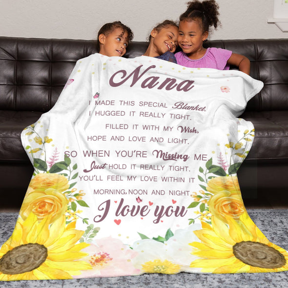 Nana Gifts Blanket, Birthday Gifts for Nana Throw, Nana Gifts from Grandkids, Grandma Gifts for Mothers Day Christmas