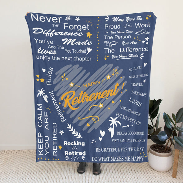 Retirement Blanket Gifts for Women/Men, Funny Farewell Throw Blanket for Going Away Gift, Coworker Leaving Gift