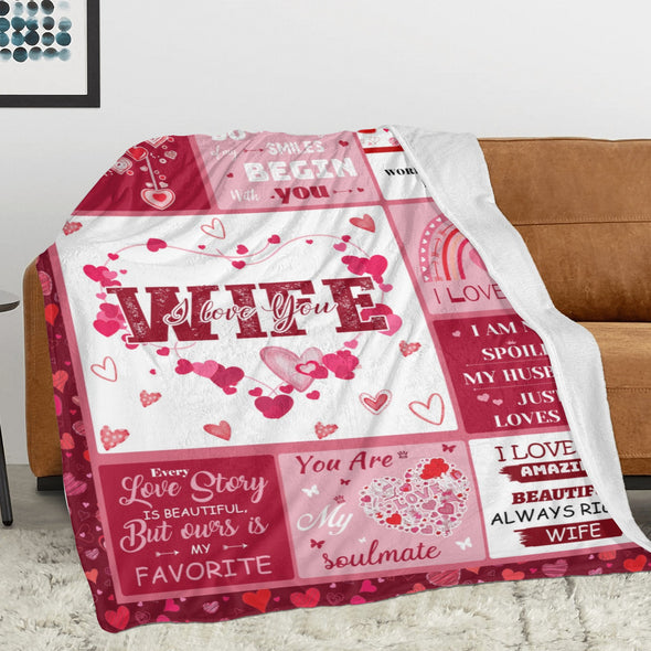 Wife Blanket, Throw Blanket Gifts for Birthday/Wedding/Anniversary/Christmas/Valentines