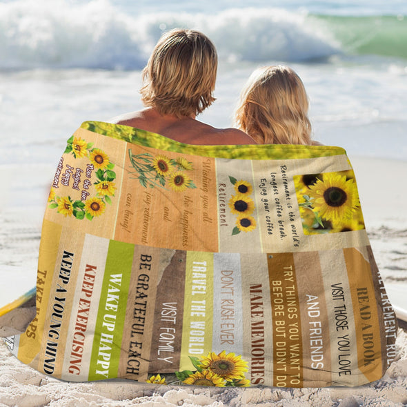 Retirement Blanket Gifts for Women/Men, Funny Farewell Throw Blanket for Going Away Gift, Coworker Leaving Gift