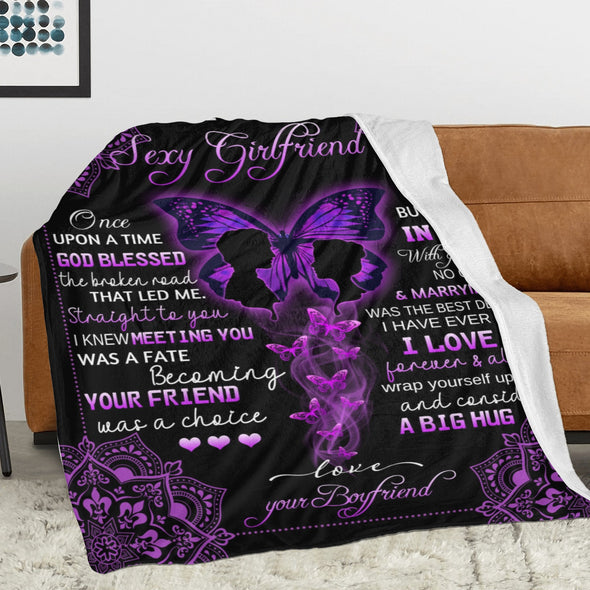 Gifts for Girlfriend Blanket, Girlfriend Birthday Gifts, Christmas Valentines Anniversary Throw Blanket for Her Women