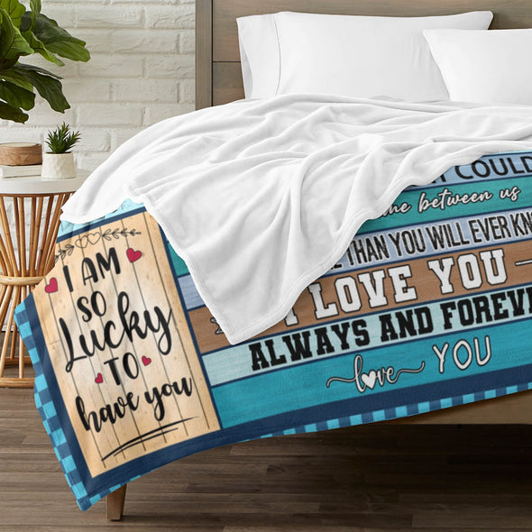 Gifts for Men Boyfriend, Valentine's Anniversary Christmas Birthday I Love You Throw Blanket for Him