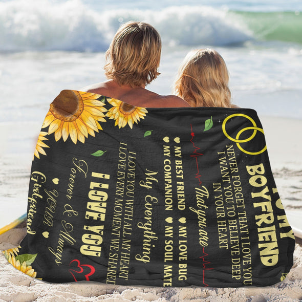 Gifts for Men Boyfriend, Valentine's Anniversary Christmas Birthday I Love You Throw Blanket for Him