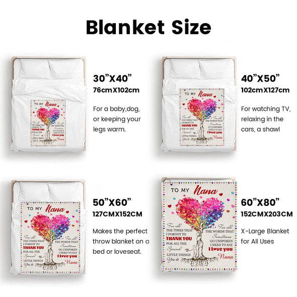 Nana Gifts Blanket, Birthday Gifts for Nana Throw, Nana Gifts from Grandkids, Grandma Gifts for Mothers Day Christmas