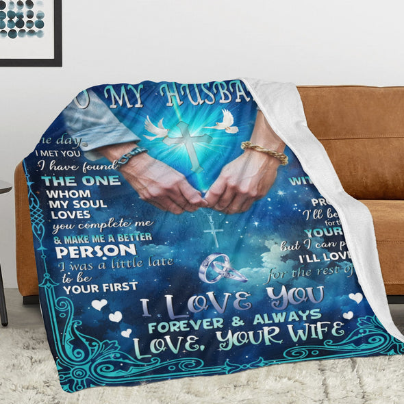 Husband Gifts Blanket, Anniversary Couple Gifts for Him, Throw Blanket for Boyfriend Christmas, Valentine, Birthday, Wedding Gifts