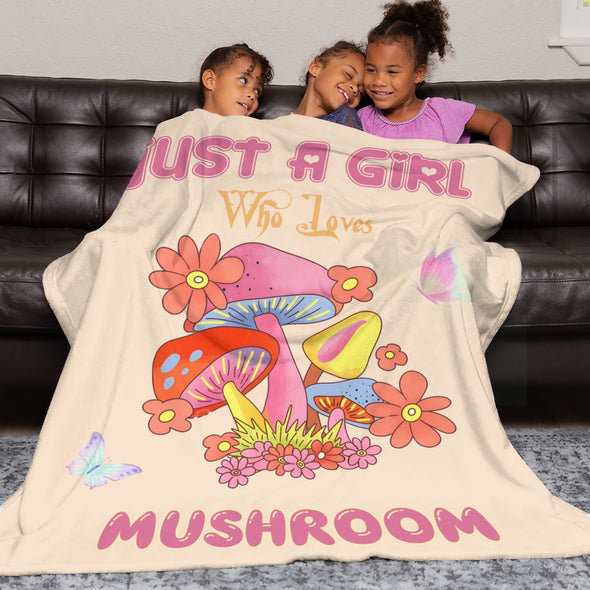 Mushroom Blanket Gifts for Kids Women Throw Blanket for Bed Couch Christmas Home Decorative All Season