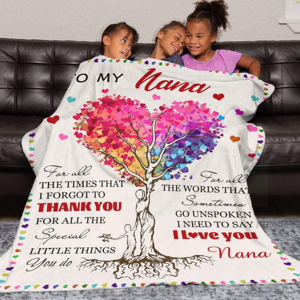 Nana Gifts Blanket, Birthday Gifts for Nana Throw, Nana Gifts from Grandkids, Grandma Gifts for Mothers Day Christmas