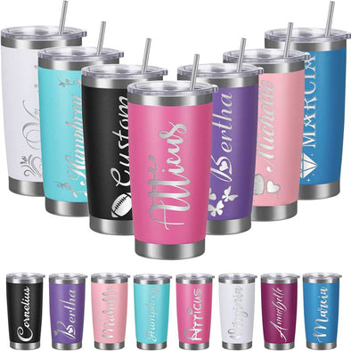 Personalized Tumbler, Custom 20 Oz Insulated Engraved Tumblers Bulk